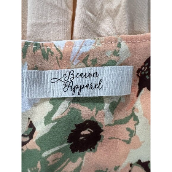 Beacon Apparel Women Size Small V Neck Sleeveless Blouse Floral Colorful Cottage - Picture 6 of 8